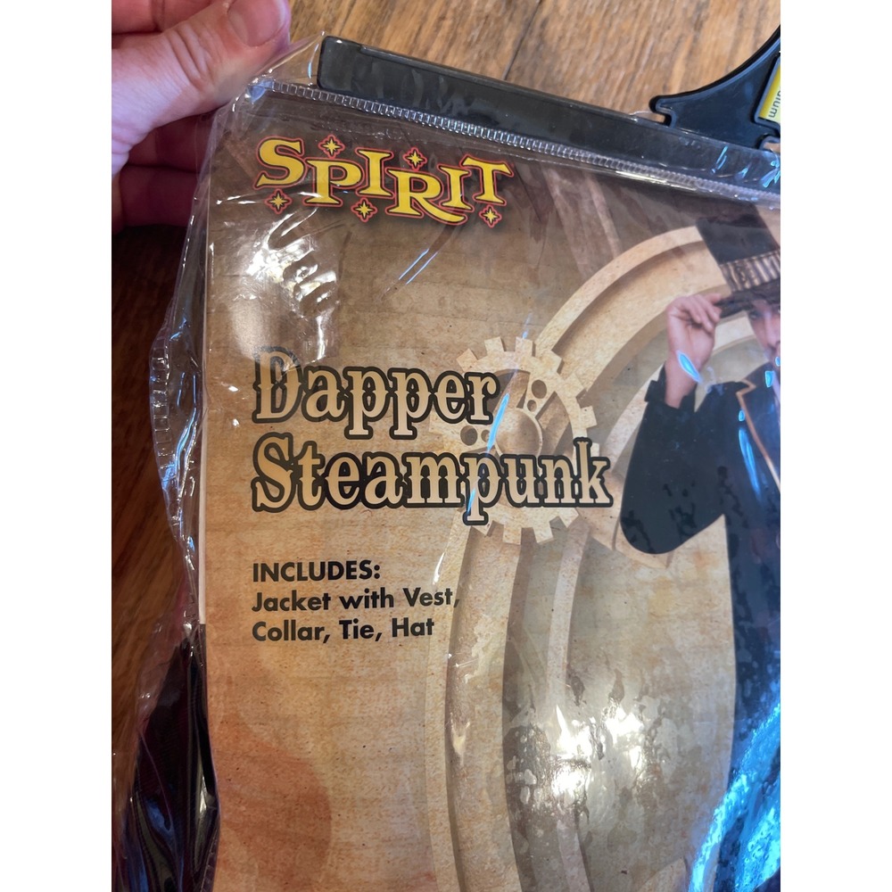 Spirit Halloween Dapper Steampunk Adult Mens Costume Medium Jacket Vest Hat Set - Picture 4 of 5